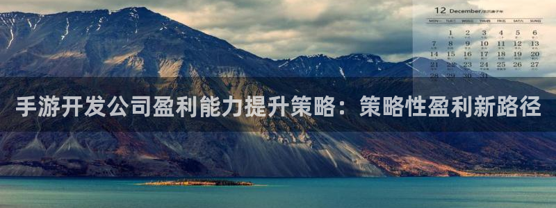 恒盛娱乐平台：手游开发公司盈利能力提升策略：策略性盈利新路径